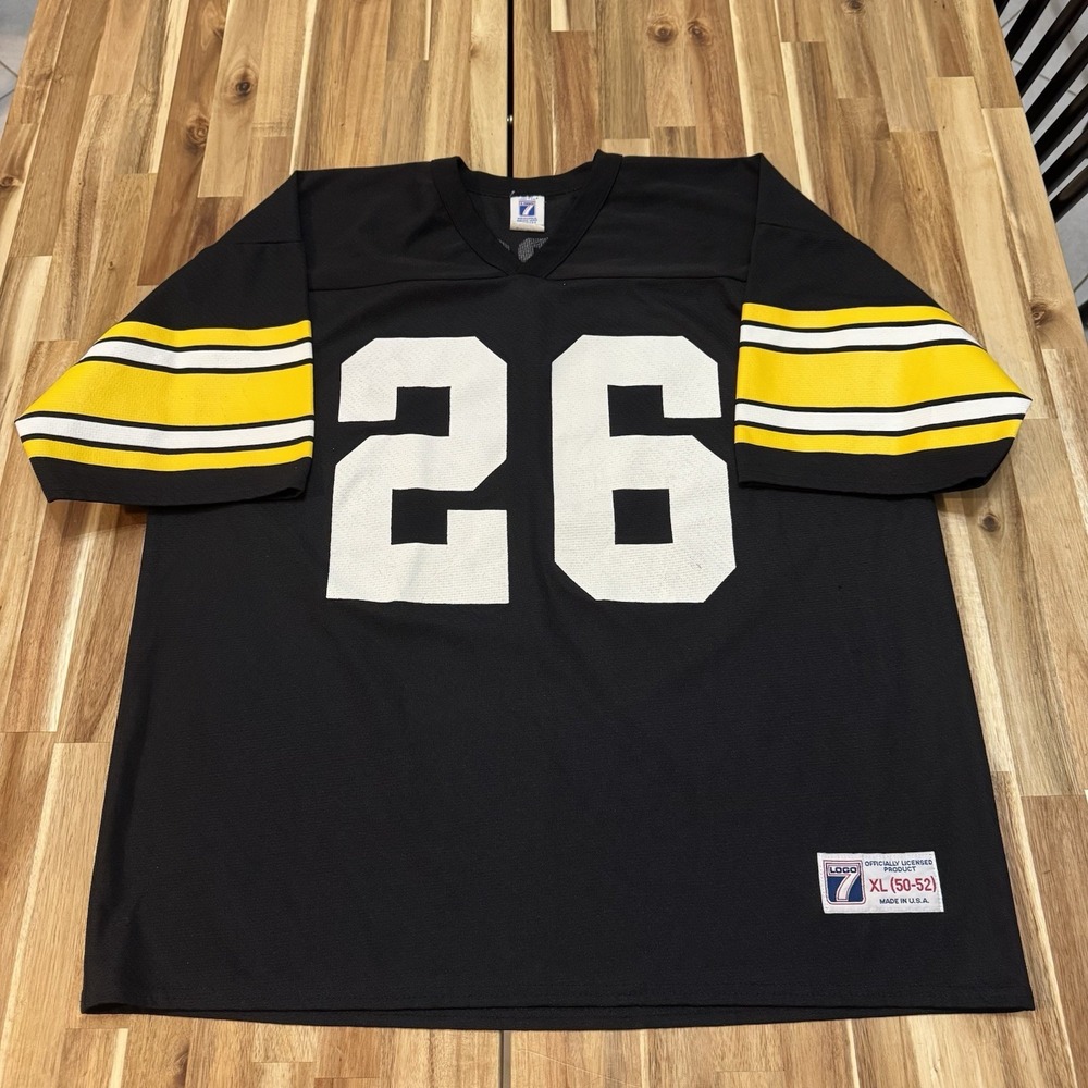 Vintage Rod Woodson Jersey Mens XL Black Logo 7 Pittsburgh Steelers USA 90s NFL